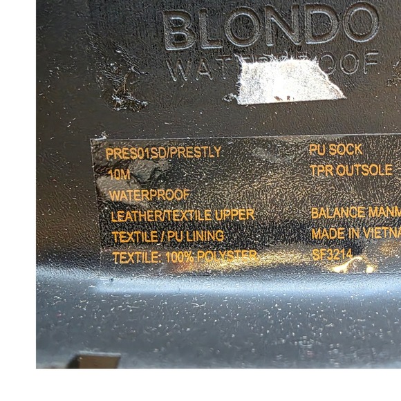 Blondo Prestly Waterproof Leather Ankle Boots Booties 10M Black Lug Sole NEW‎ - Picture 8 of 8